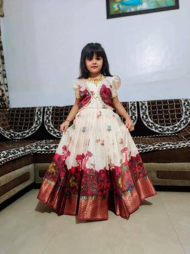 NEW LAUNCING KIDS GOWN silk zari Kids fashion wholesale suppliers in Mumbai